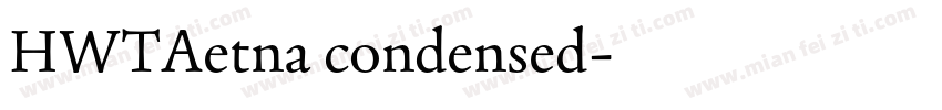 HWTAetna condensed字体转换